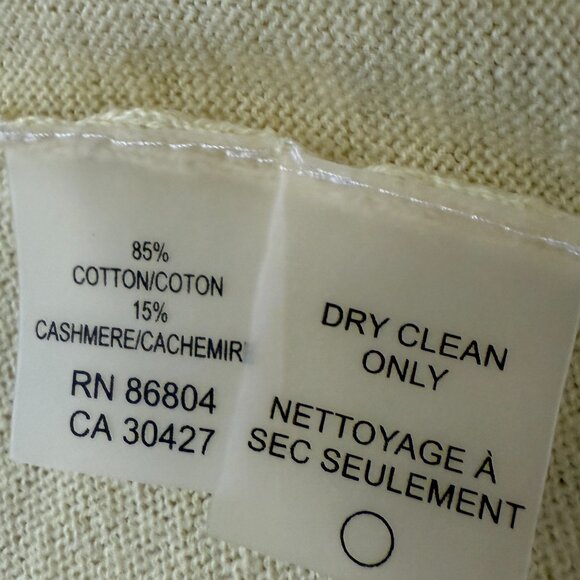 Magaschoni Cashmere & Cashmere Blend Sweater Cardigan Set Butter Yellow Size Med - Picture 3 of 12